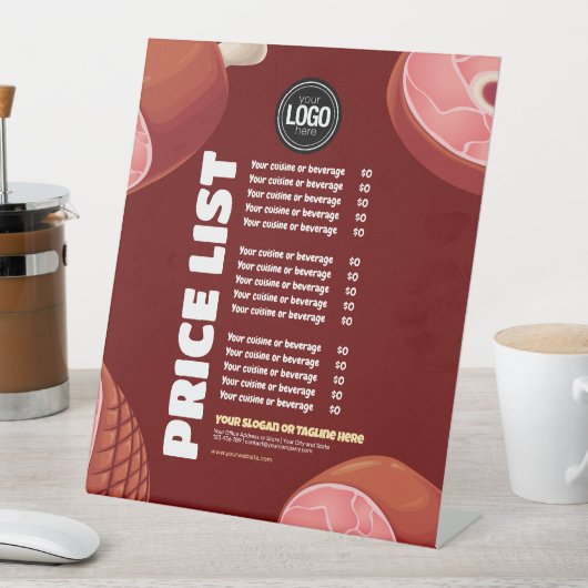 Personaliseer uw bedrijf | Slagerij Reclamebord Met Voetstuk (Insitu)