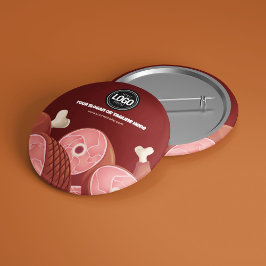 Personaliseer uw bedrijf | Slagerij Ronde Button 5,7 Cm