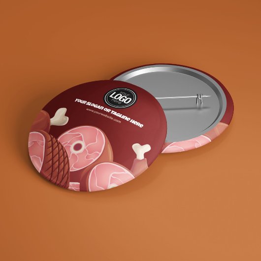 Personaliseer uw bedrijf | Slagerij Ronde Button 5,7 Cm