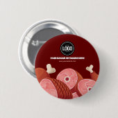 Personaliseer uw bedrijf | Slagerij Ronde Button 5,7 Cm (Voorkant /achterkant)