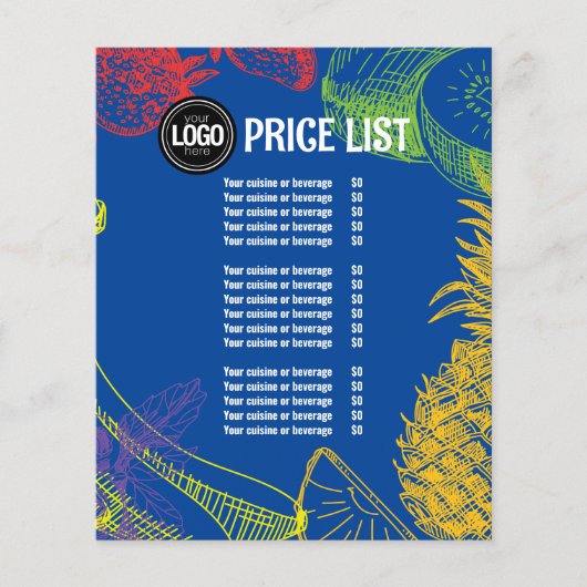 Personaliseer uw bedrijf | Tropical Fruits Company Flyer (Voorkant)