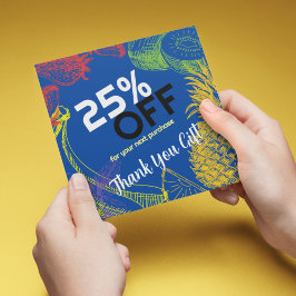 Personaliseer uw bedrijf | Tropical Fruits Company Kortingskaartje