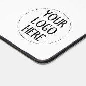 Personaliseer uw Black White bedrijf logo op wit Bureaumat (Hoek)