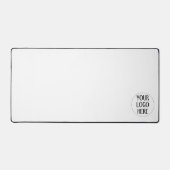 Personaliseer uw Black White bedrijf logo op wit Bureaumat (Voorkant)