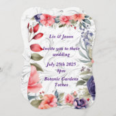 Personaliseer uw bruiloft uitnodiging (Voorkant / Achterkant)