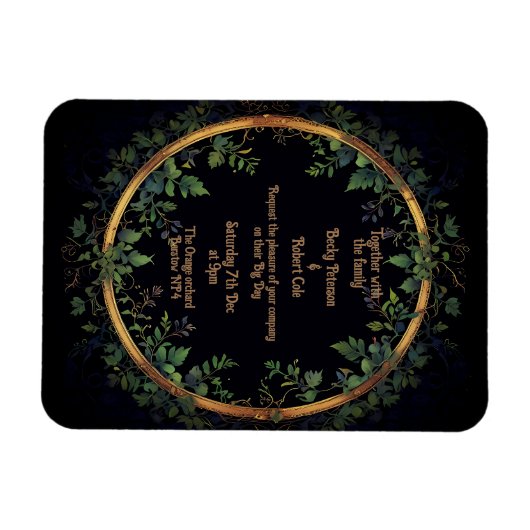 Personaliseer uw bruiloft uitnodiging magneet (Horizontaal)