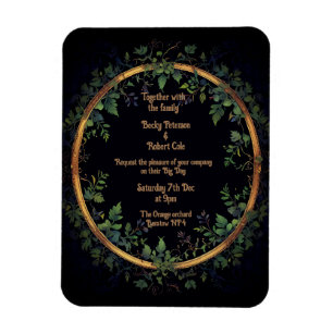 Personaliseer uw bruiloft uitnodiging magneet