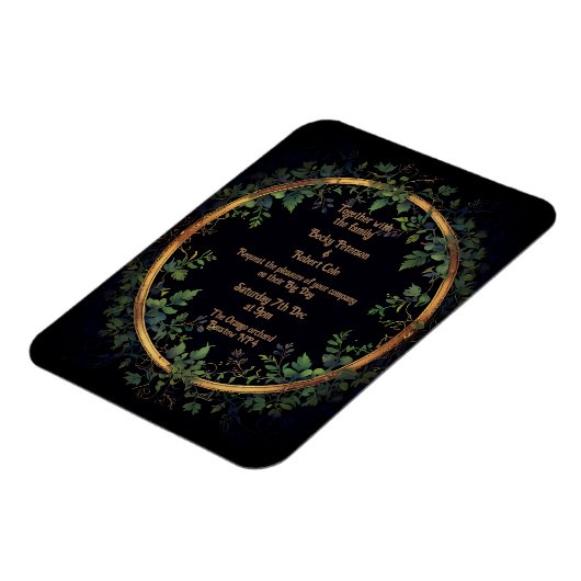 Personaliseer uw bruiloft uitnodiging magneet (Linkerzijde)