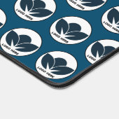 Personaliseer uw bureau: Navy Blue Custom Logo Bureaumat (Hoek)