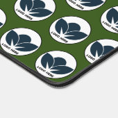 Personaliseer uw bureau: Sage Green Custom Logo Bureaumat (Hoek)
