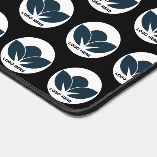 Personaliseer uw bureau: Zwarte aangepaste Logo-bu Bureaumat (Hoek)