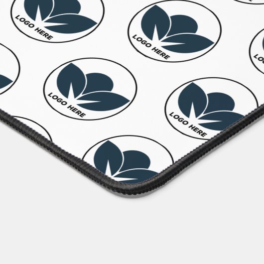 Personaliseer uw bureau: Zwarte aangepaste Logo-bu Bureaumat (Hoek)