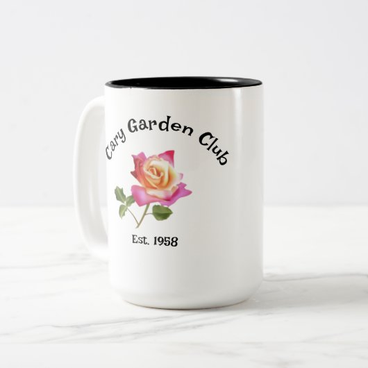 Personaliseer uw drank! tweekleurige koffiemok (Voorkant links)