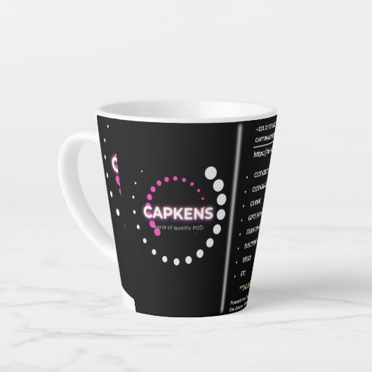 Personaliseer uw eigen Afbeelding met duurzame kwa Latte Mok (Linkerhoek)