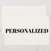 Personaliseer uw eigen briefpapier (Voorkant / Achterkant)