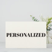 Personaliseer uw eigen briefpapier (Staand voorkant)