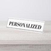 Personaliseer uw eigen bureau naambordje (Voorkant)