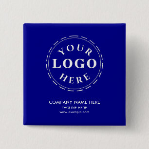 Personaliseer uw eigen donkerblauwe vierkante Butt Button 5,1 Cm