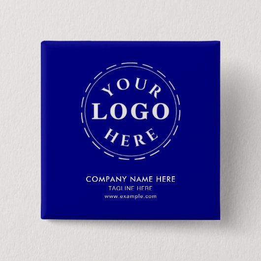 Personaliseer uw eigen donkerblauwe vierkante Butt Vierkante Button 5,1 Cm (Voorkant)