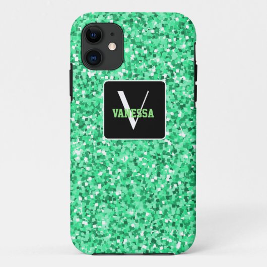 Personaliseer uw eigen groene spectrum Case-Mate iPhone case (Achterkant)
