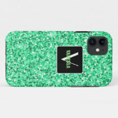 Personaliseer uw eigen groene spectrum Case-Mate iPhone case (Achterkant (horizontaal))