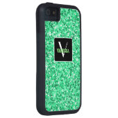 Personaliseer uw eigen groene spectrum Case-Mate iPhone case (Back/Rechts)