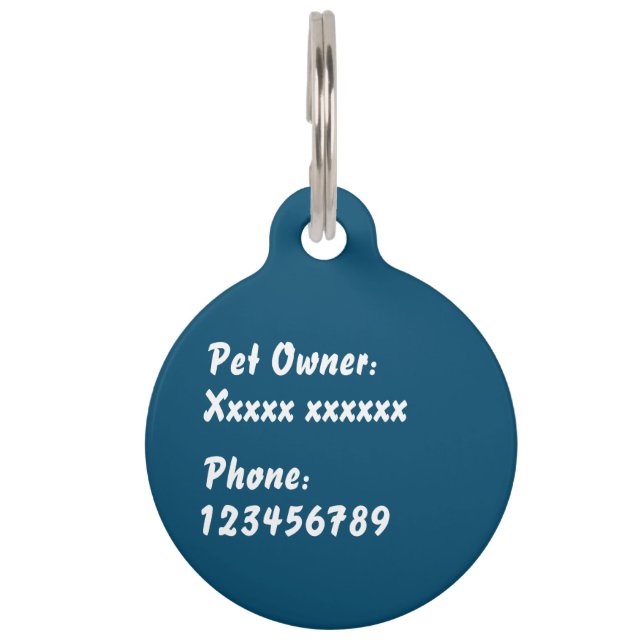 Personaliseer uw eigen huisdierpenning (Achterkant)