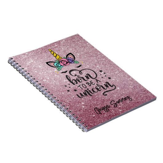 Personaliseer uw eigen Magische Unicorn-Notitieboe Notitieboek (Rechterzijde)