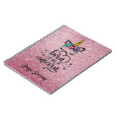 Personaliseer uw eigen Magische Unicorn-Notitieboe Notitieboek (Linkerzijde)