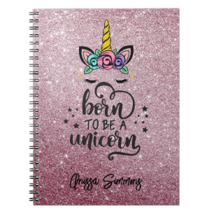 Personaliseer uw eigen Magische Unicorn-Notitieboe Notitieboek