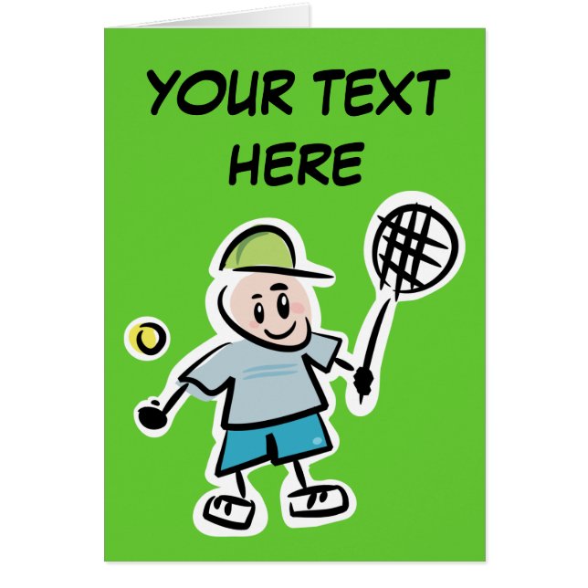 Personaliseer uw eigen Tennis-Kaart (Voorkant)