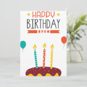 Personaliseer uw feesten: Verjaardag Kaart (Staand voorkant)