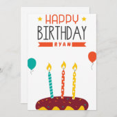 Personaliseer uw feesten: Verjaardag Kaart (Voorkant / Achterkant)