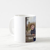 Personaliseer. Uw foto en tekst. Koffiemok (Voorkant links)