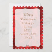 Personaliseer Uw Foto:  Het rode Ovale Lijst van Feestdagenkaart (Achterkant)