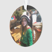 Personaliseer uw foto kerst acryl Ornament (voorkant)
