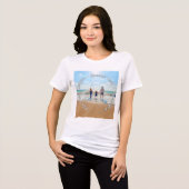 Personaliseer uw foto met aangepaste tekst Tri-Blend shirt (Voorkant volledig)