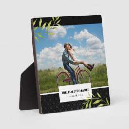 Personaliseer uw foto met laurier en damast fotoplaat