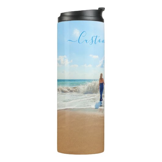 Personaliseer uw foto Thermal Tumbler aangepaste t Thermosbeker (Gedraaid links)