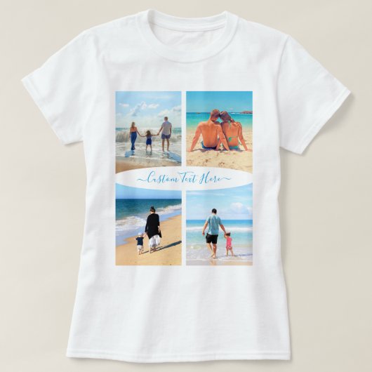 Personaliseer uw Fotocollage T-shirt Aangepaste te (Design voorkant)
