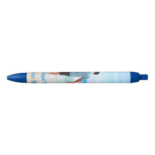 Personaliseer uw fotopen met aangepaste tekst blauwe inkt pen (Voorkant)