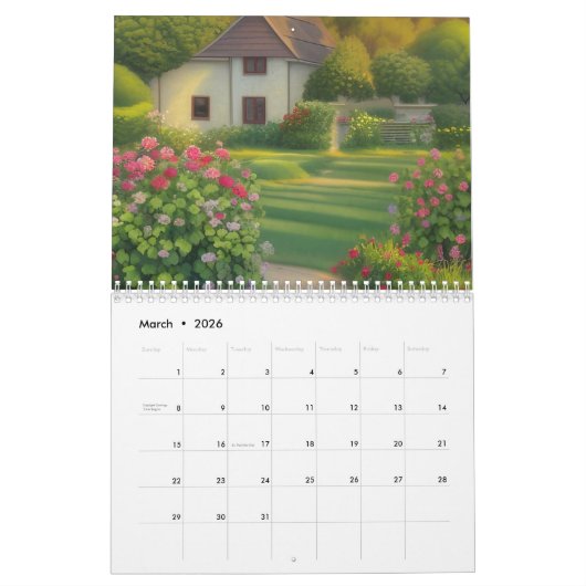 Personaliseer uw foto's en berichten (elk jaar) kalender (Mar 2026)