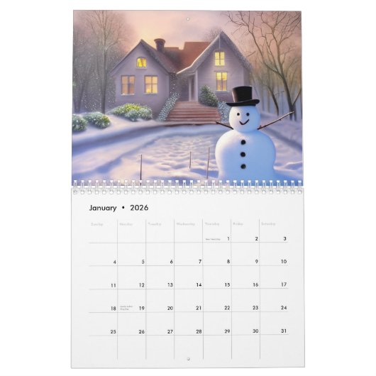 Personaliseer uw foto's en berichten (elk jaar) kalender (Jan 2026)