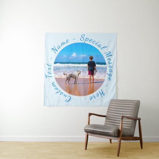 Personaliseer uw fototapijt met aangepaste tekst wandkleed (In situ)