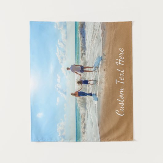 Personaliseer uw fototapijt met aangepaste tekst wandkleed (Voorkant)