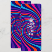 Personaliseer Uw Kalm Tekst houden op Multicolored (Voorkant / Achterkant)