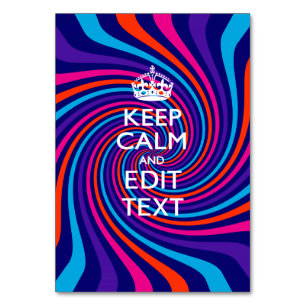 Personaliseer Uw Kalm Tekst houden op Multicolored Kaart