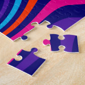 Personaliseer Uw Kalm Tekst houden op Multicolored Legpuzzel (Zijkant)