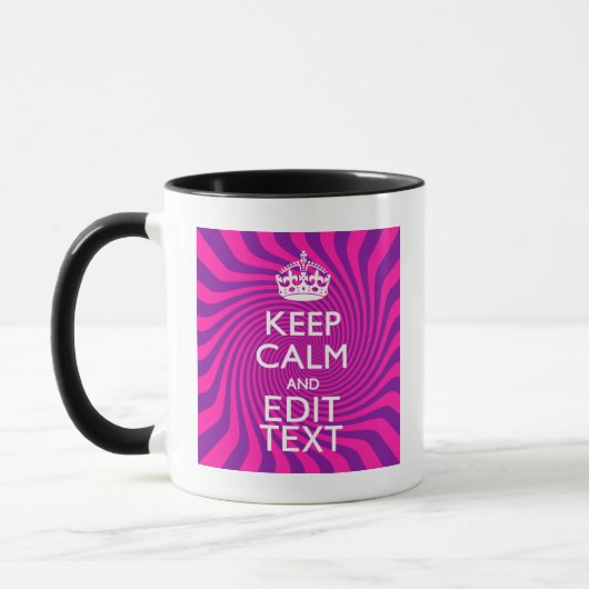 Personaliseer uw 'Keep Calm'-Gezegde op roze werve Mok (Links)