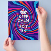 Personaliseer uw Keep Calm-tekst op een meerkleuri Flyer (Hand)